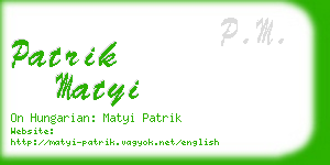 patrik matyi business card